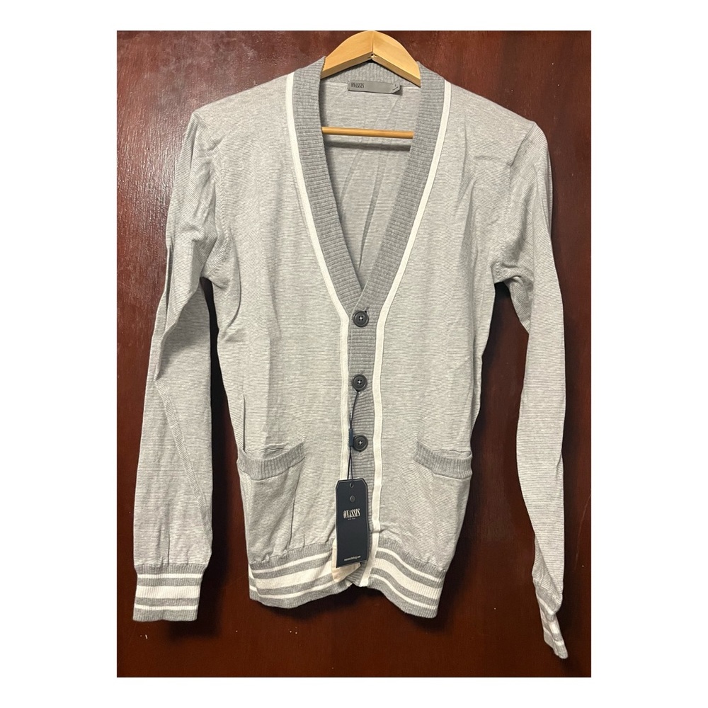 Men’s Onassis Mini Striped Cardigan - Picture 5 of 5